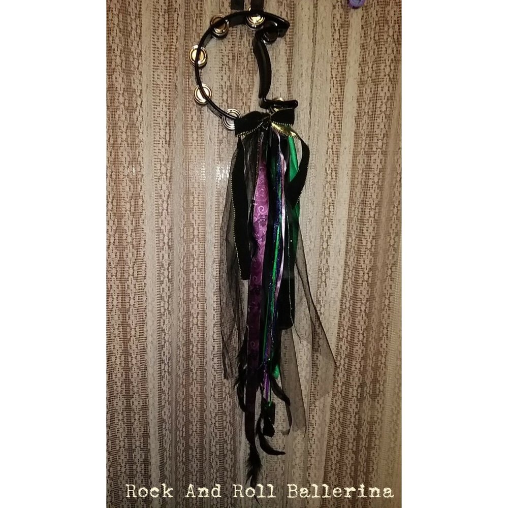 Stevie Nicks Inspired Moon Tambourine with Beads